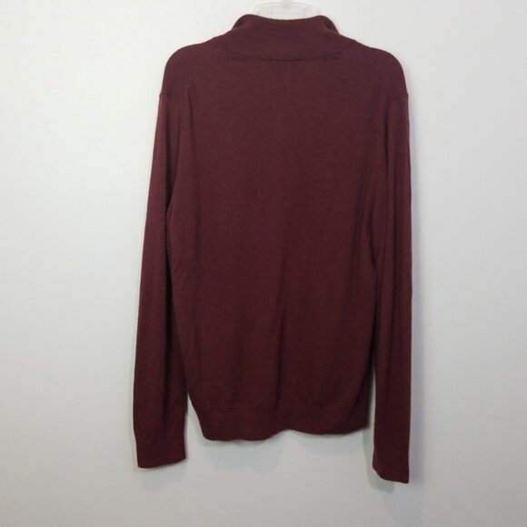 EXPRESS Men's Burgundy Red Wool Sweater Buttons - Picture 7 of 8